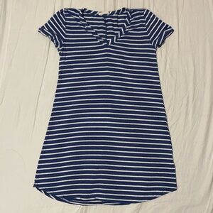 Blue & White Striped Dress